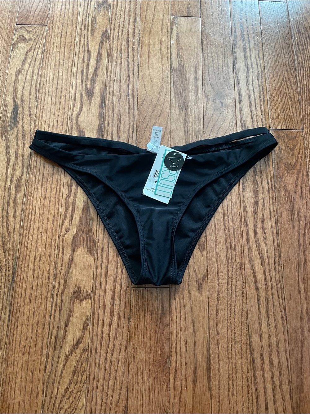 Pursuit Black Cheeky Bikini Bottom Women’s Sz XL NWT